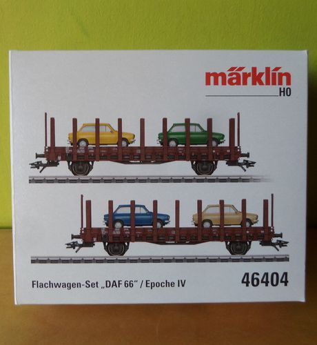 NIEUW ! Marklin H0 46404  Set platte wagons "DAF 66"
