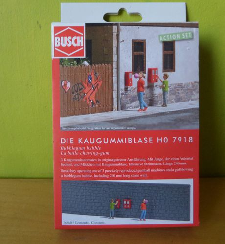 Busch H0 7918 Kinderen  die kaugom  blazen