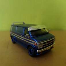 Brekina H0 18253 GMC Vandura blauw