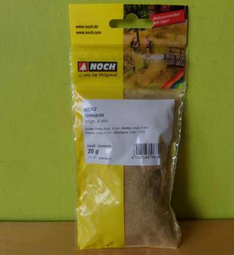 Noch 8362  Strooigras 4 mm beige