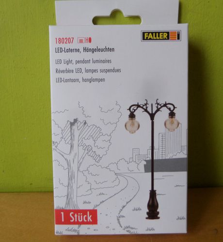 Faller H0 180207 Led straatverlichting Dubbele hanglamp