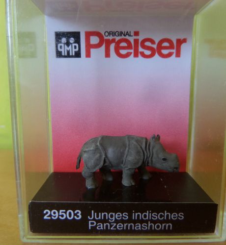 Preiser H0 29503 Jonge Indische Neushoorn