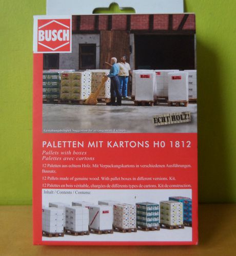 Busch H0 1812 Palletten met lading