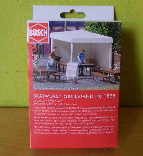 NIEUW ! Busch H0 1828 Braadworst stand
