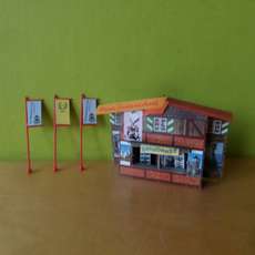 Kibri H0 Kiosk "Hans Dampf "