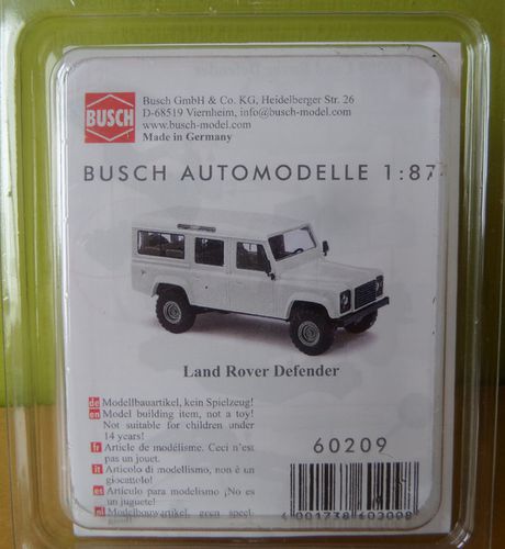 Busch H0 60209 Landrover wit Minikit