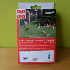 Busch H0 7896 Apporteer spel met honden