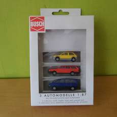 Busch H0 5996 Auto set met 3 auto`s