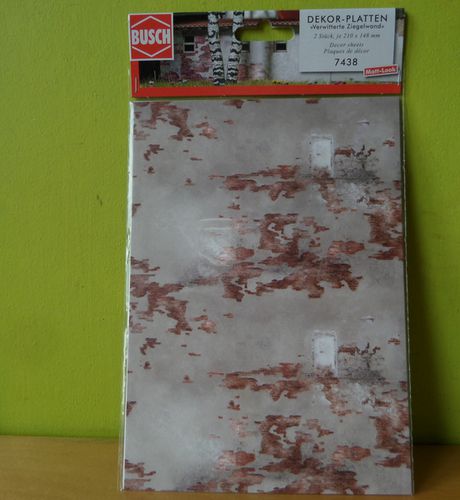 Busch H0 7438 Decor plaat "verweerde muur"