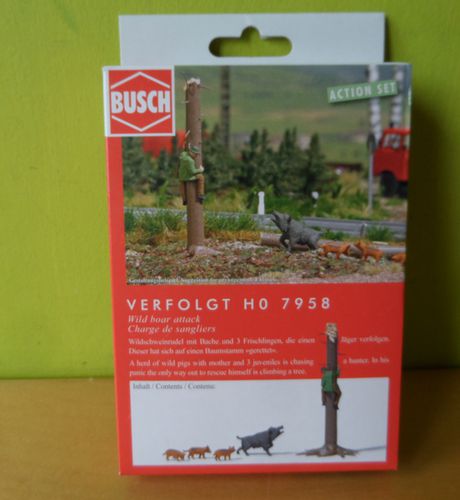 Busch H0 7958 Op de vlucht voor de zwijnen