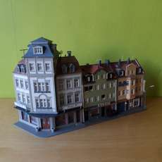 Kibri H0 Stadsblok met hoekhuis