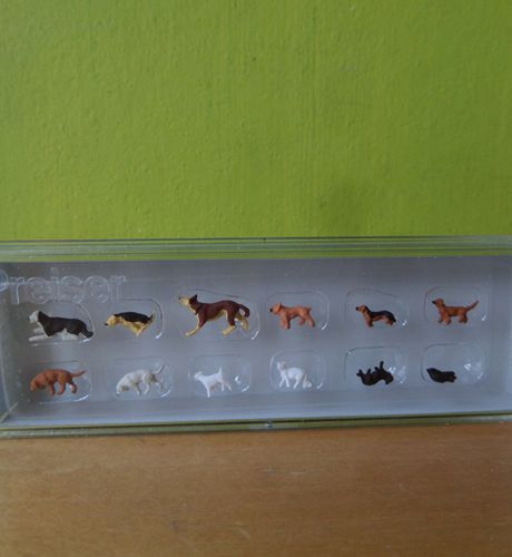 Preiser H0 14165 Honden en katten