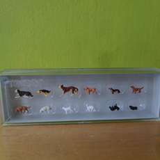 Preiser H0 14165 Honden en katten