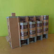 Kibri H0 Stadsflat met winkels