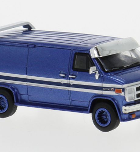 Voorbestellen !Brekina H0 18253 GMC Vandura blauw