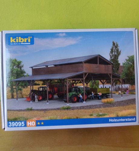 Kibri H0 39095 Houten open schuur