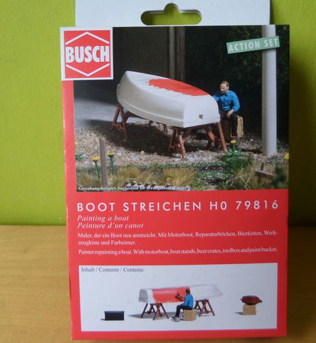 Busch H0 79816 de boot schilderen
