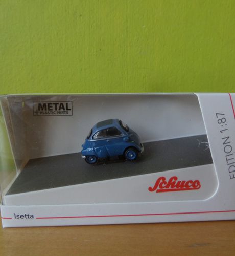 Schuco H0 26699 BMW Isetta blauw