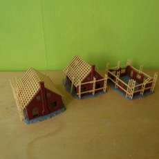 Faller N setje huisjes in aanbouw