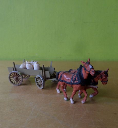 Preiser H0 Koets met meelzakken