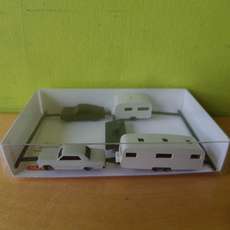 Wiking N 92211 2 auto`s met caravan