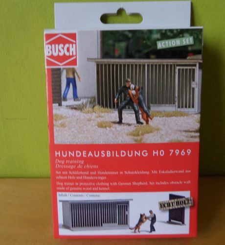 Busch H0 7969 Miniscene hondentraining