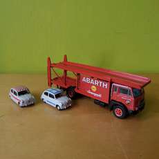 Op voorraad ! Brekina H0 58479 Fiat 642 Auto transport "Abarth"