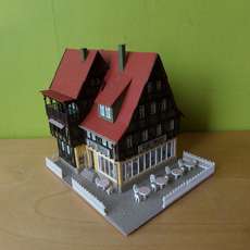 Vollmer H0 Vakwerk huis Cafe Bistro