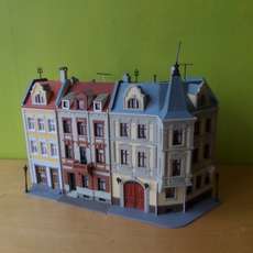 Kibri H0 Stads Blok met hoekhuis