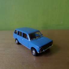 Brekina H0 22425  Fiat 124 Familare blauw