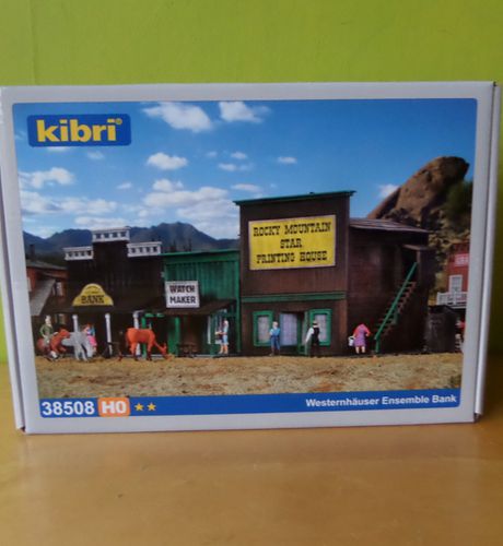 Kibri H0 38508 Western huizen set "Bank"