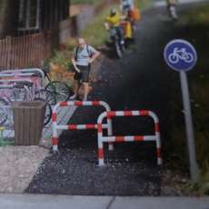 Busch H0 7095 Fietspad toebehoren