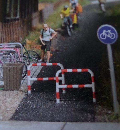 Busch H0 7095 Fietspad toebehoren