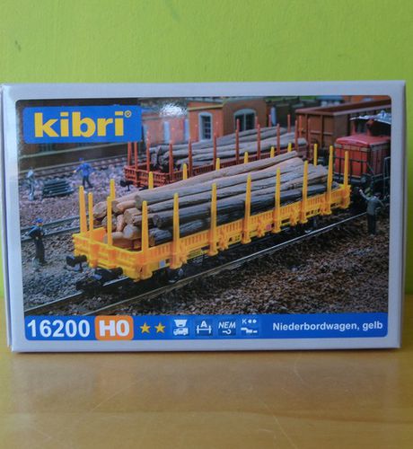 Kibri H0 16200  Niederbord wagen geel.