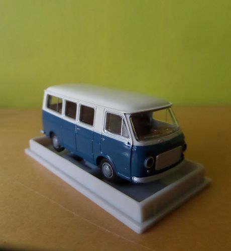Brekina H0 34410 Fiat 238 Bus blauw / wit