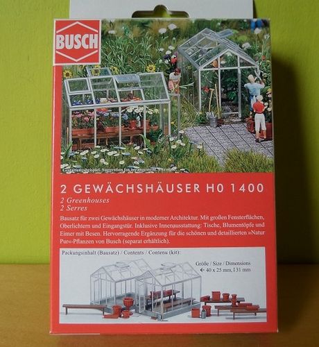 Busch H0 1400 2 tuin kassen