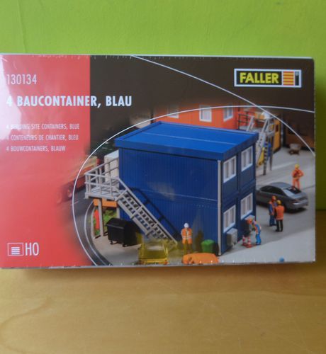 Faller H0 130134 Bouw containers blauw