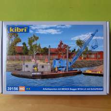 Kibri H0 39156 Werk ponton met Menck bagger