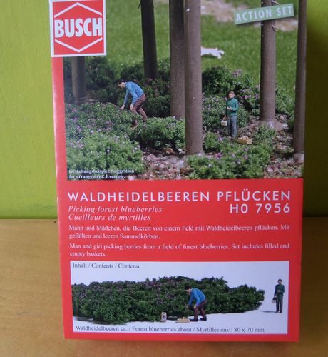 Busch H0 7956 Bosbessen plukken