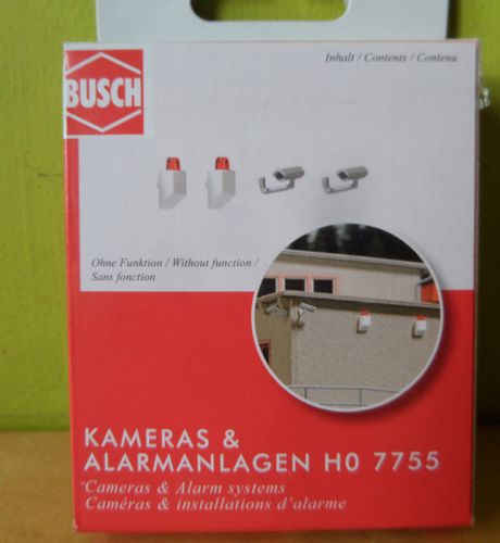 NIEUW ! Busch H0 7755 Bewakings camera `s