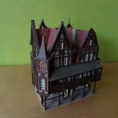 Vollmer H0 Vakwerk huis met winkels