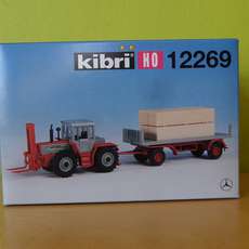 Kibri H0 12269  MB tractor met hefboom en aanhanger