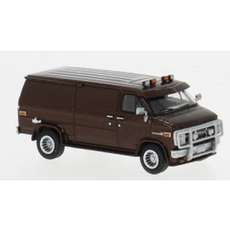 Voorbestellen ! Brekina H0 18252 GMC Vandura bruin