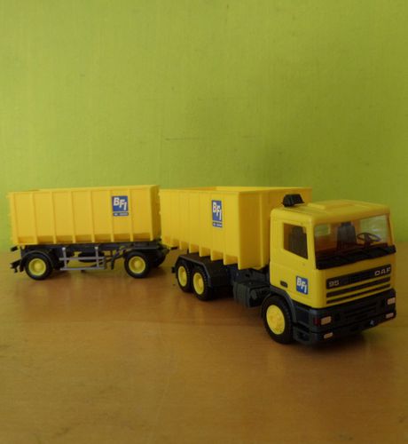 Herpa H0 DAF 95 container wagen "BFI" Recycling.