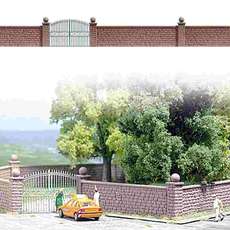 Busch H0 6014 Stenen muur met ingang