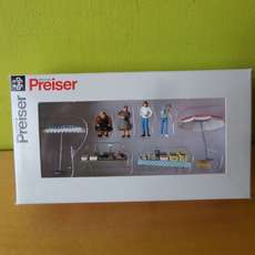Preiser H0 10052 Markt kramen