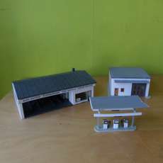 Faller H0 Auto werkplaats met tankstation