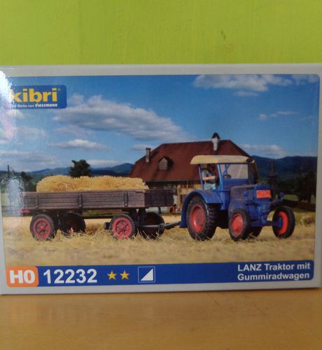 Kibri H0 12232 Lanz tractor met anhanger