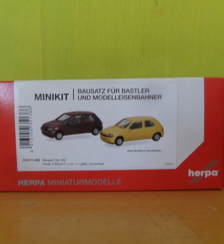 Herpa H0 012171-002  set 2x Renault Clio
