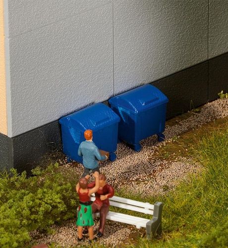 Faller H0 180914 Blauwe vuil containers